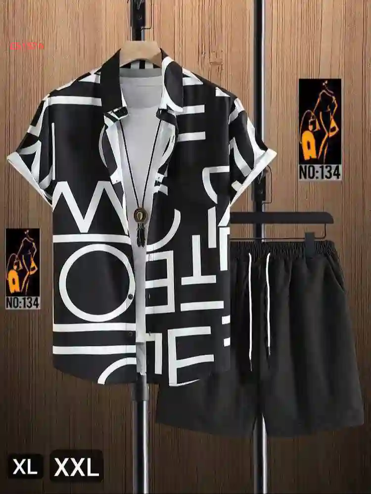 طقم شورت رجالي 3 قطع