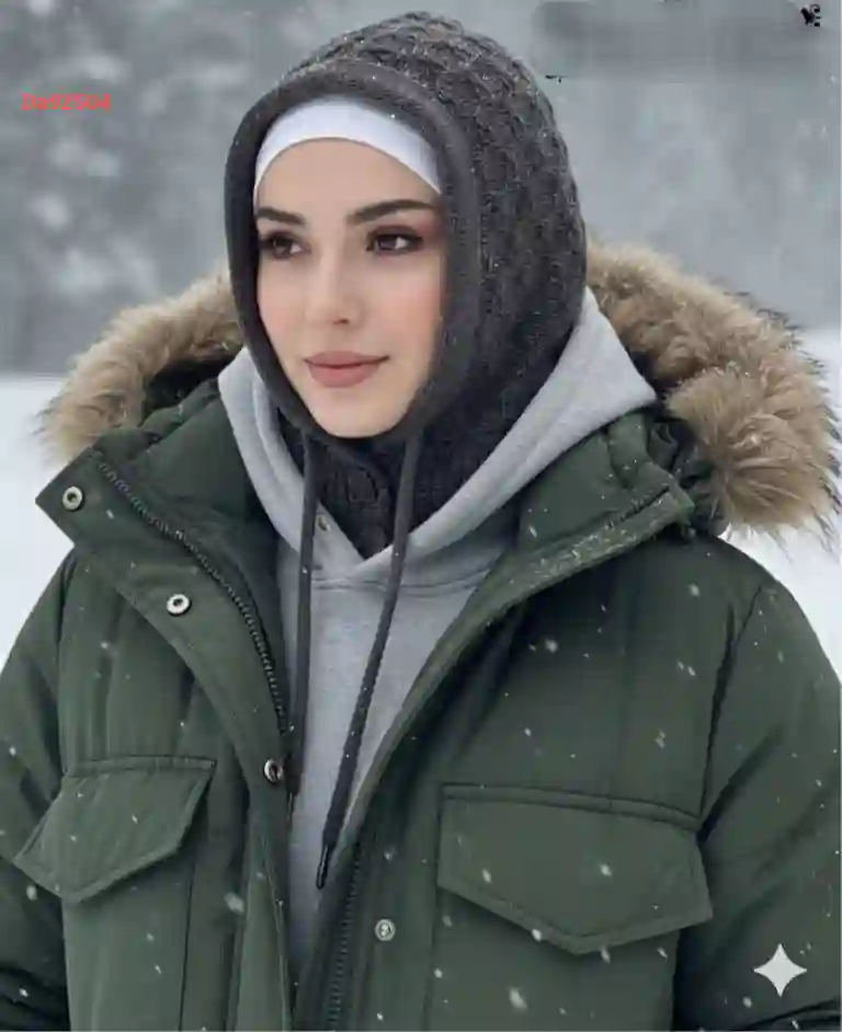 طاقية محجبات تريكو بأزرار