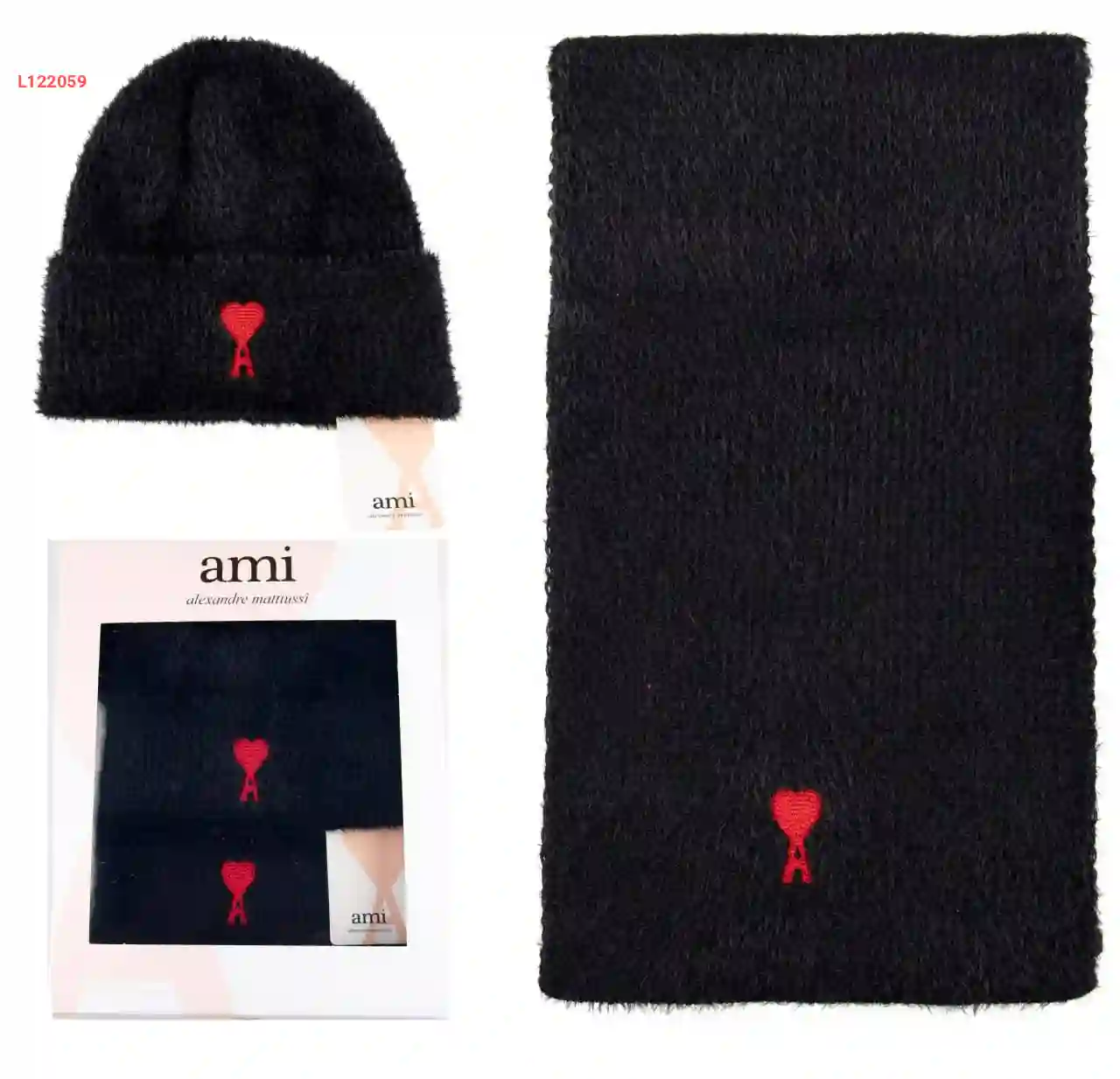 طقم طاقية نسائي مع لحشة ماركة