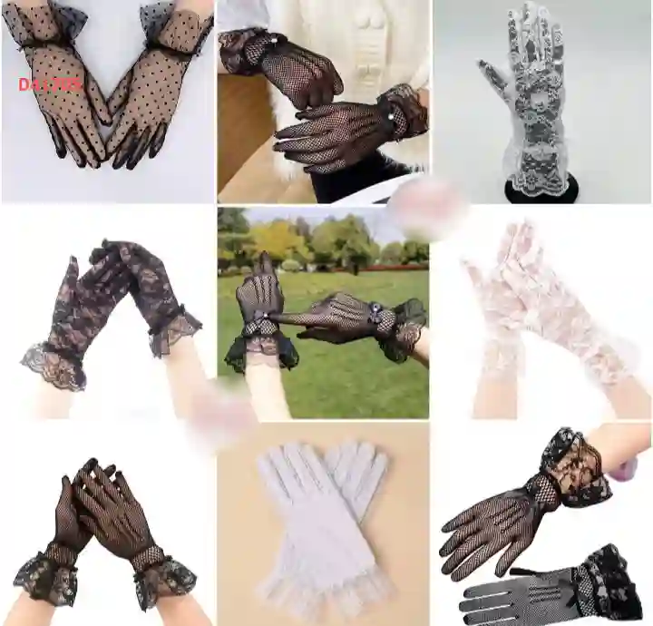 كفوف دانتيل وتول أنيقة