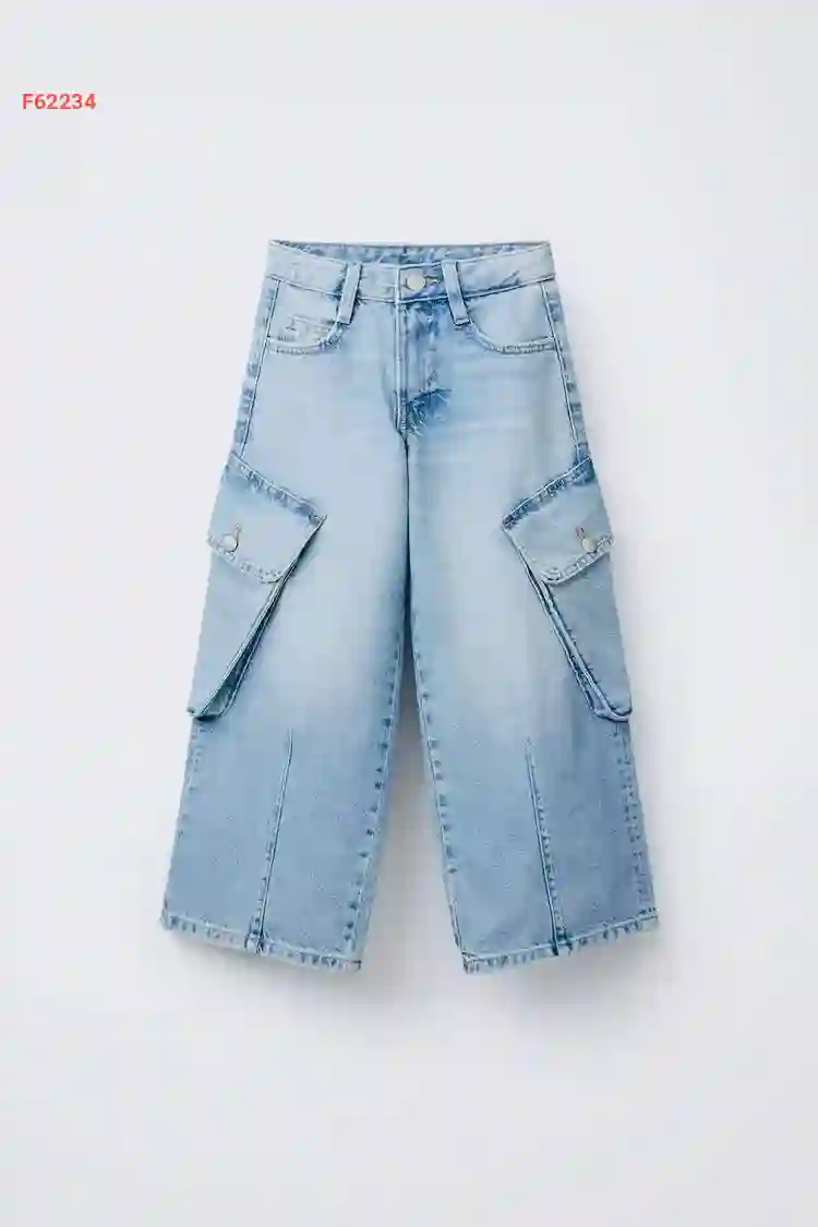 بنطال جينز بناتي واسع