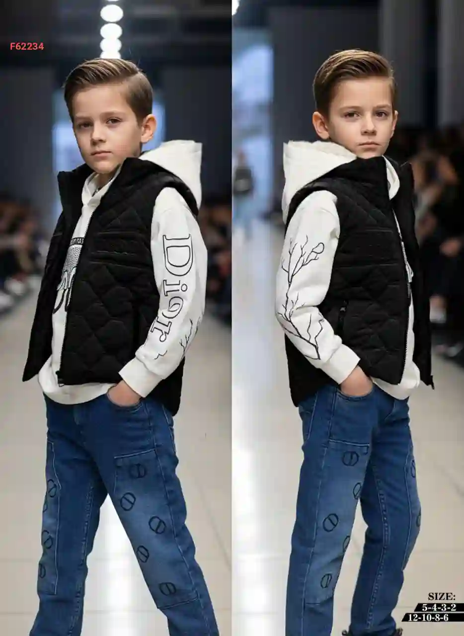 طقم صبياني شتوي 3 قطع ماركة