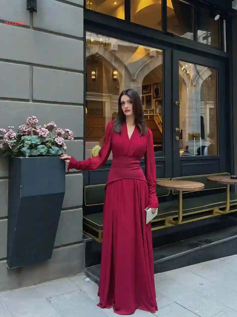 فستان شيفون مبطن