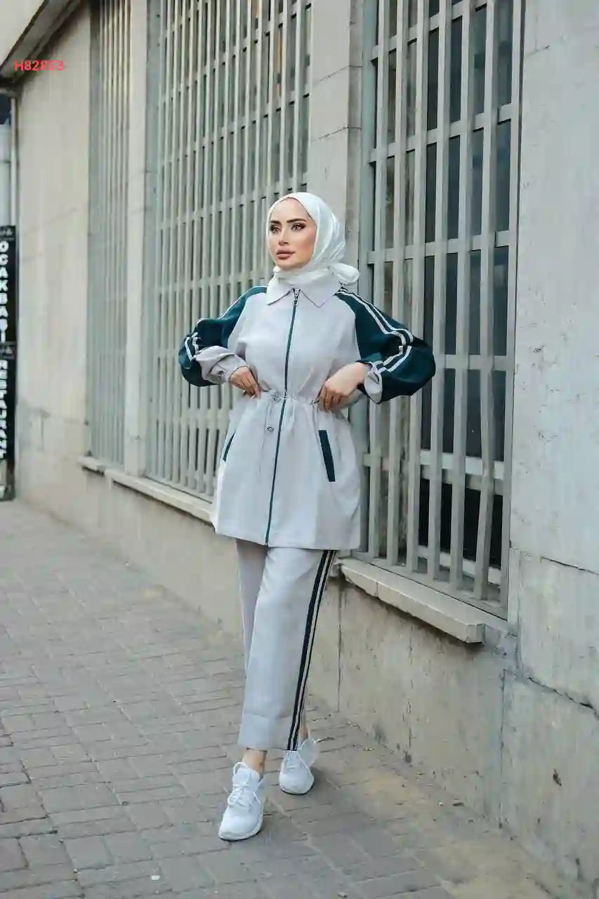 بيجامة دبل كريب لونين