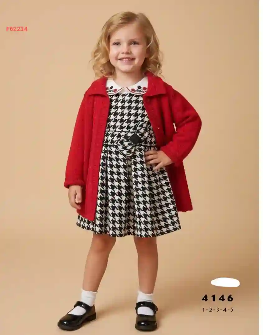 فستان بناتي شتوي مع جاكيت