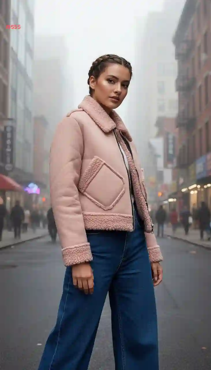 جاكيت شتوي مبطن فرو