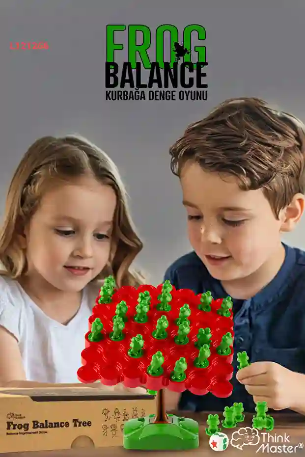 ثينك ماستر لعبة قفز الضفدع توازن تفاعل الوالدين مع الأطفال لعبة تعليمية لعبة توازن الضفدع الشجرة