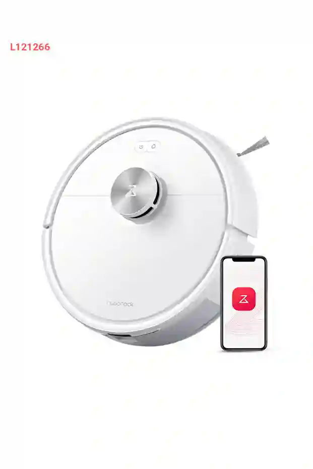 مكنسة كهربائية ذكية بيضاء بقوة شفط 10,000