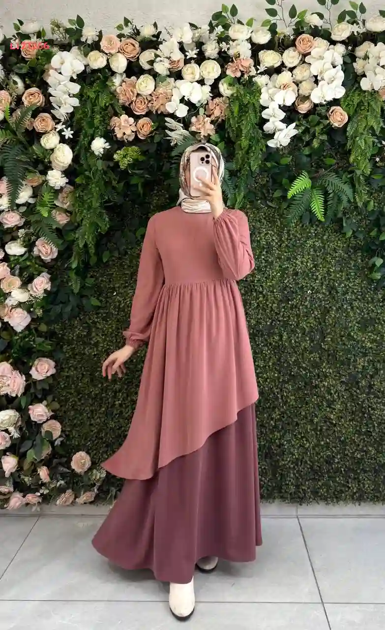 فستان طويل لونين