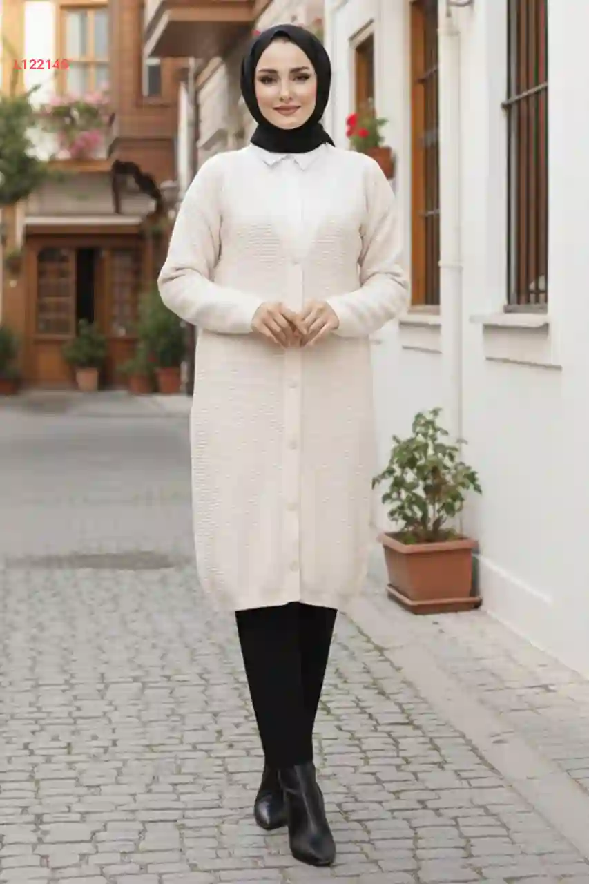 جاكيت تريكو طويل محجبات