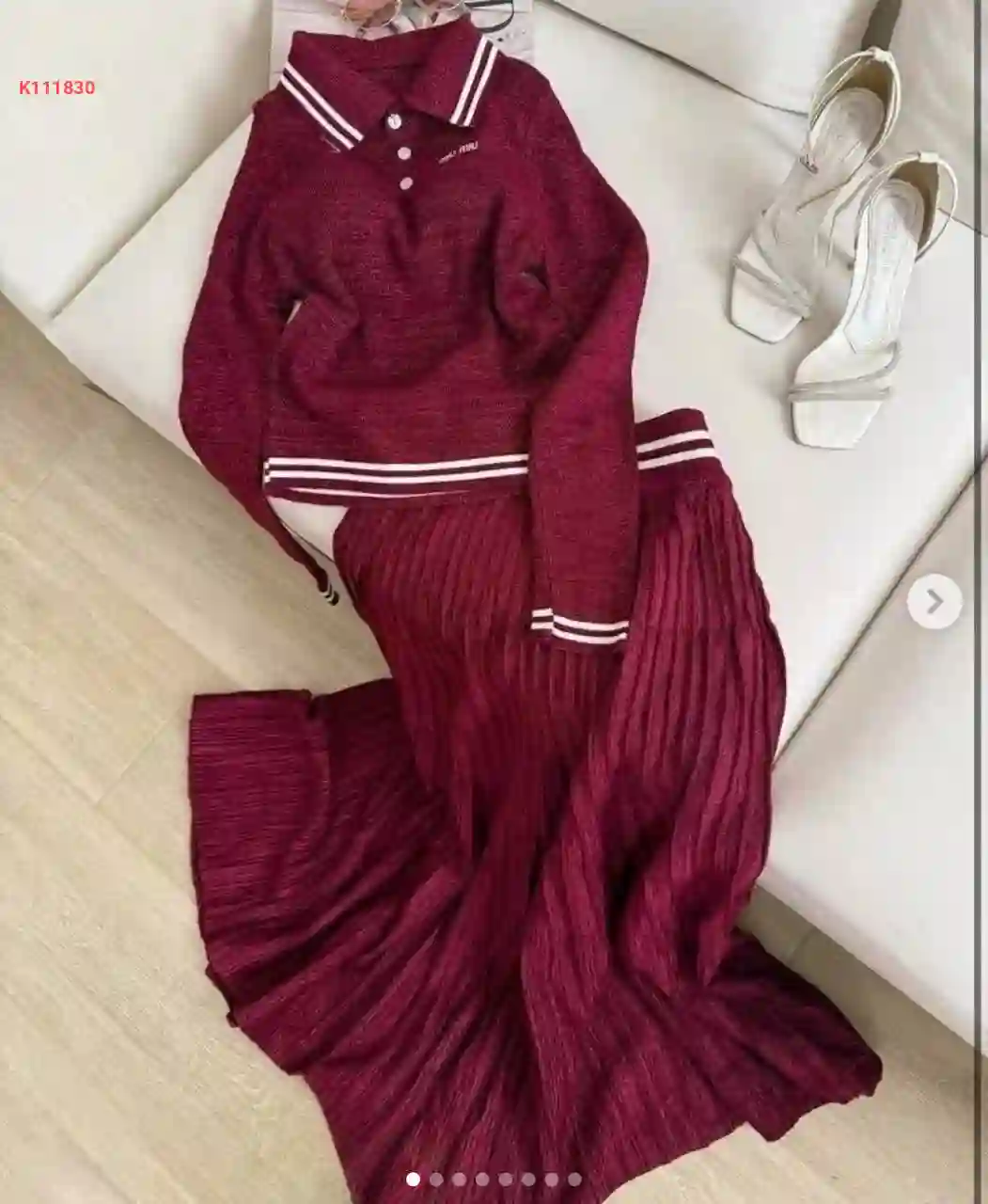 طقم تنورة ماركة miu