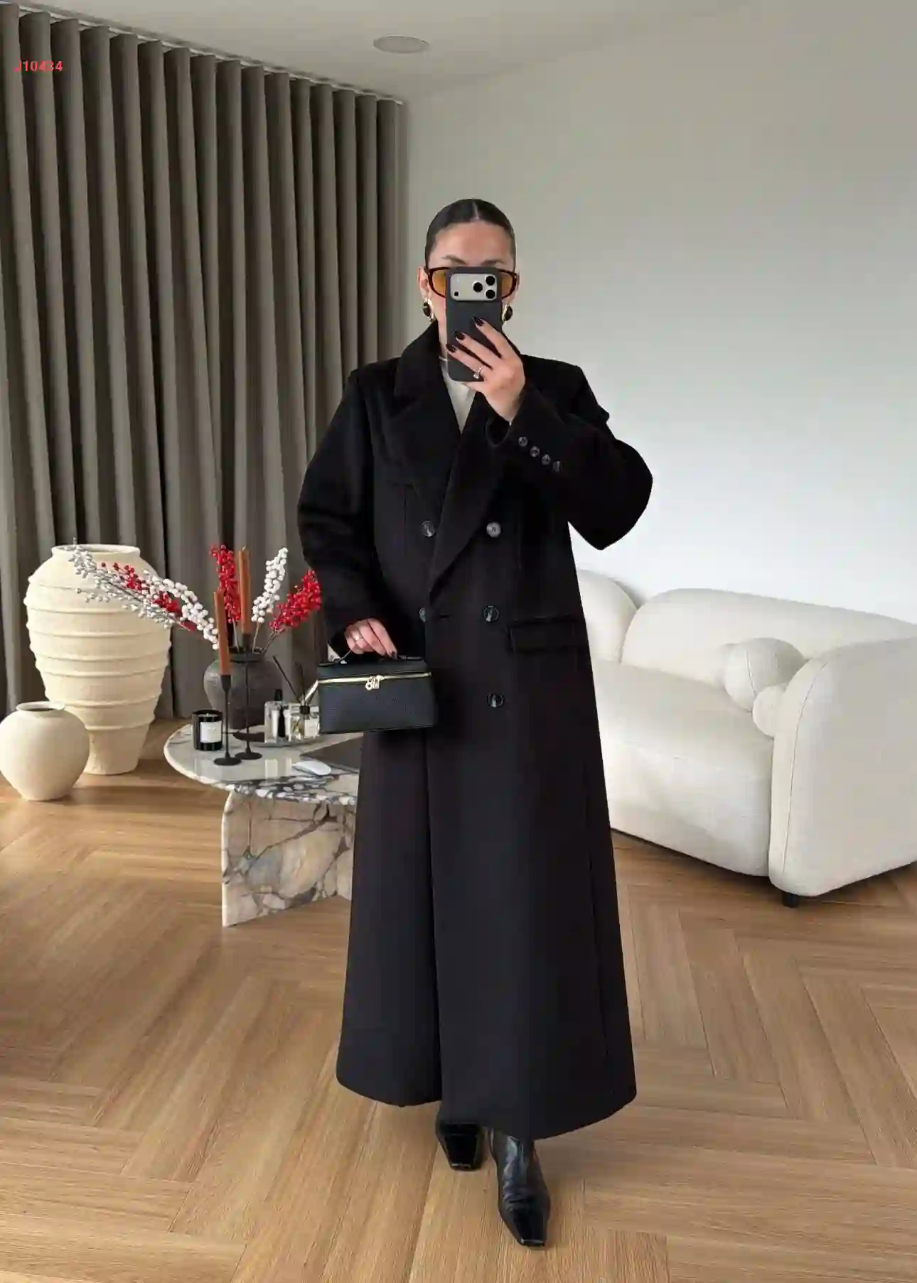 مانطو شتوي بأزرار مزدوجة