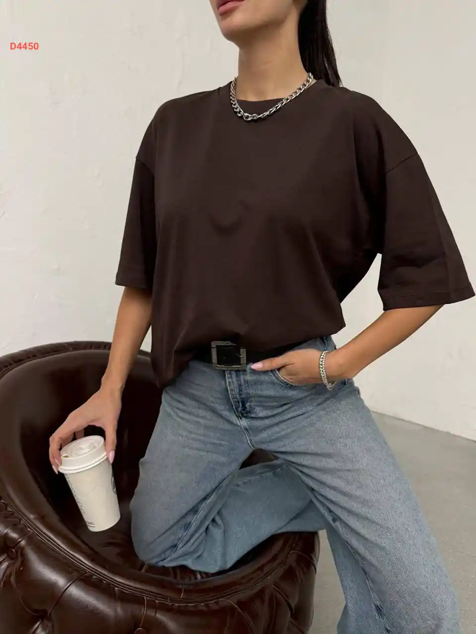 تيشيرت سادة بياقة دائرية