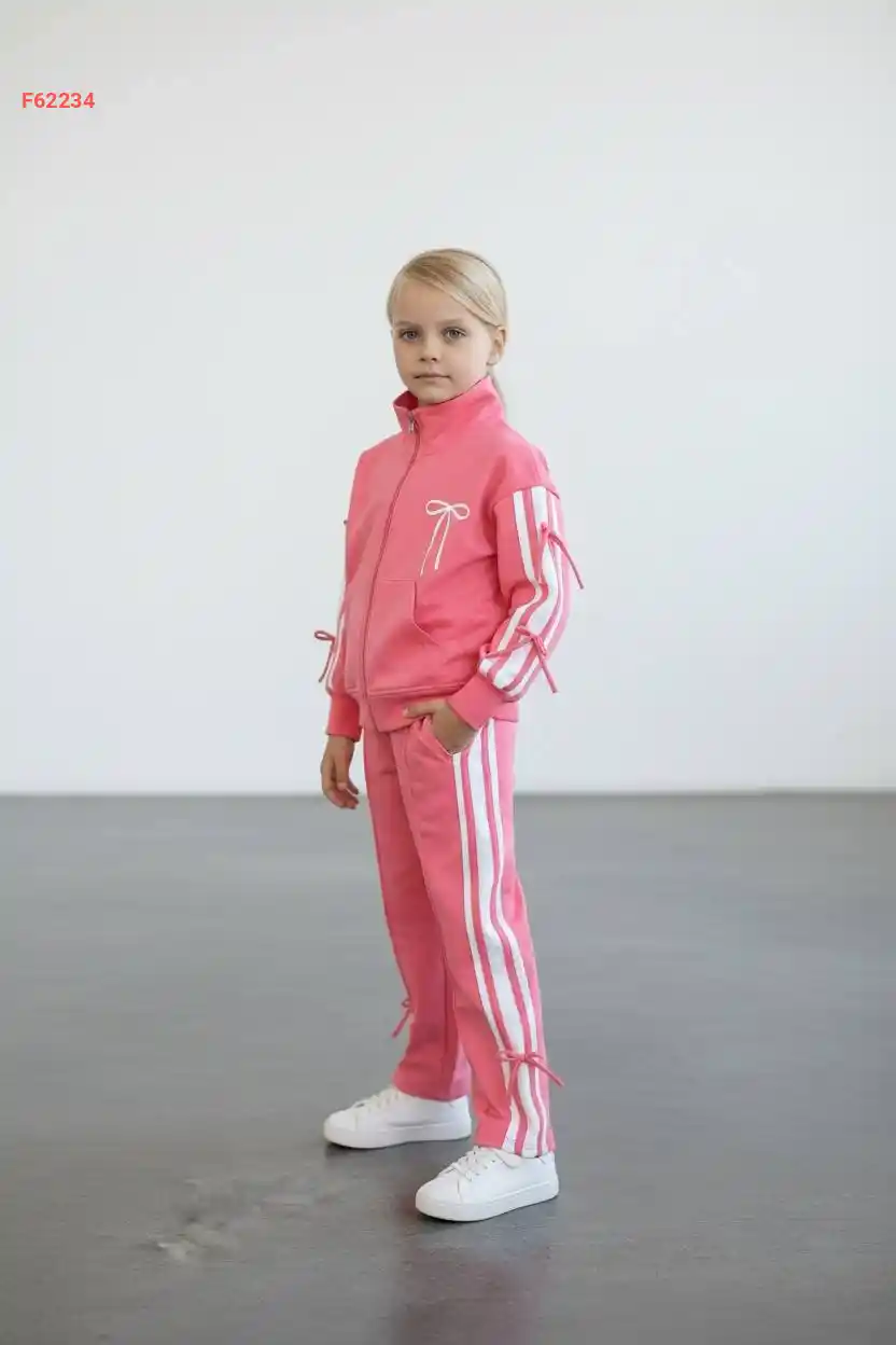 بيجامة بناتي كم طويل بفيونكات