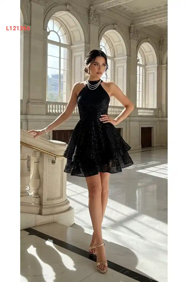 فستان حفلات ميني براق من فيليسيا