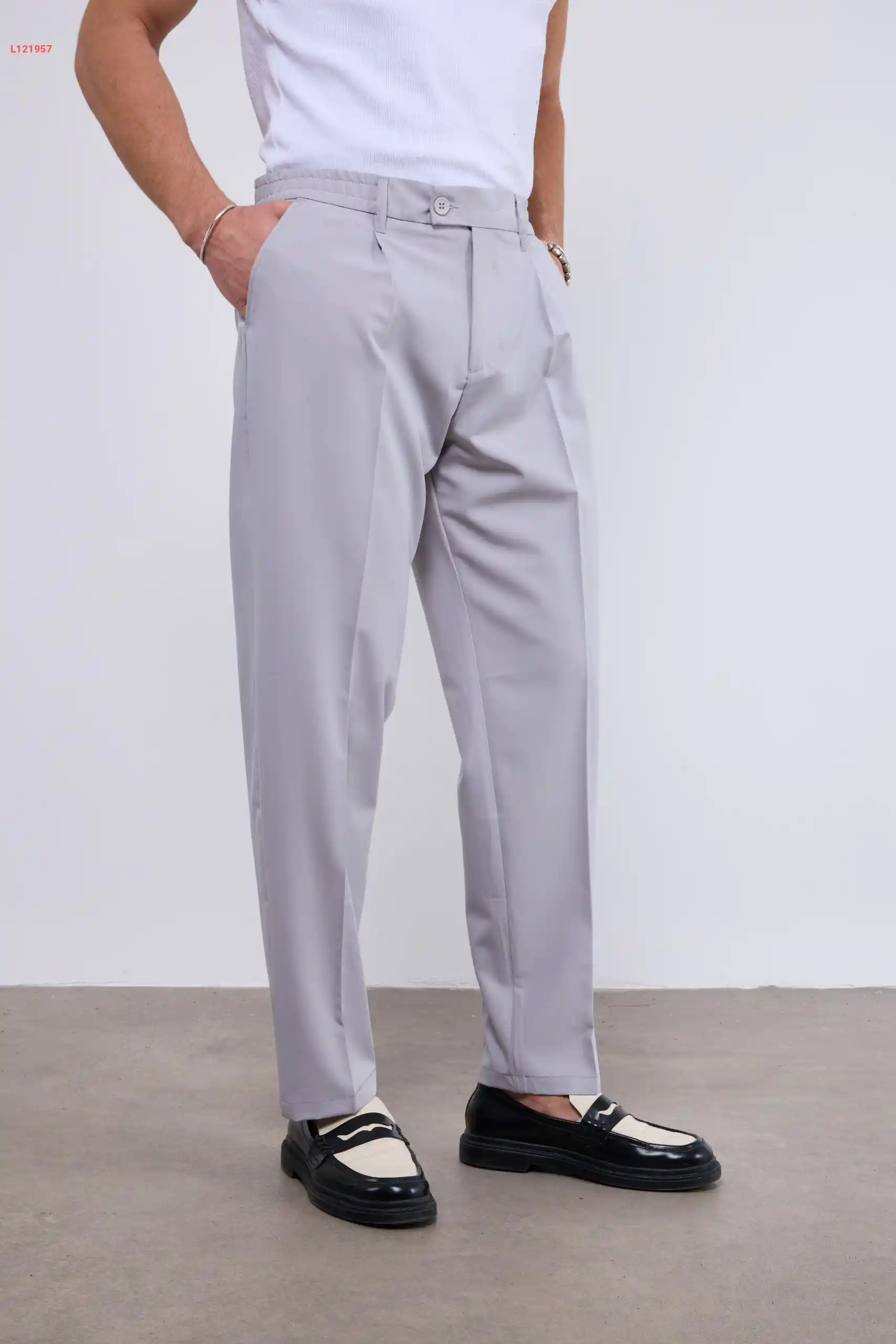 بنطال رجالي رسمي بزمة عند الخصر