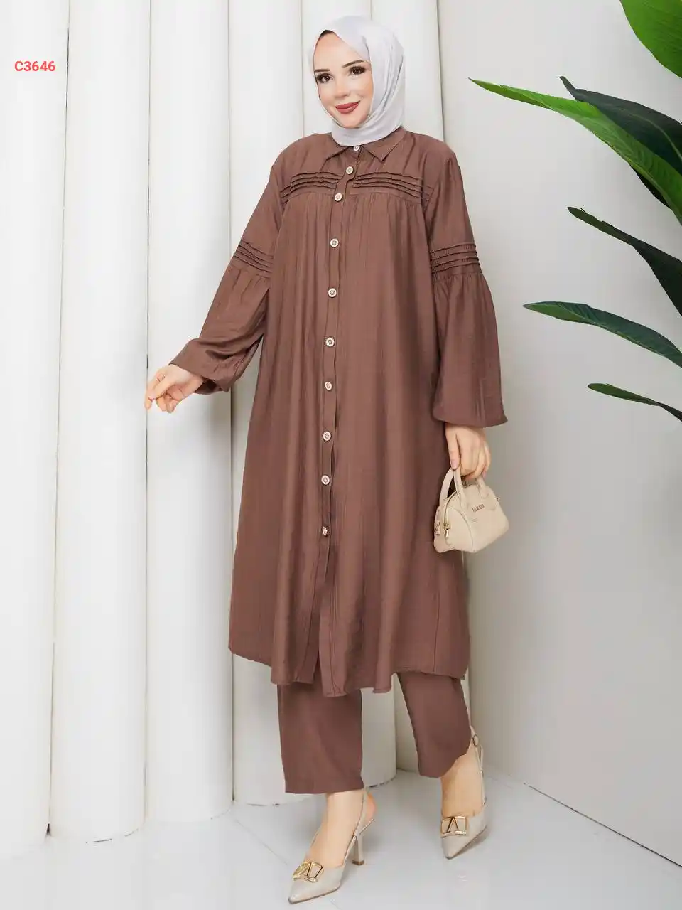 طقم قطعتين محجبات قياس كبير