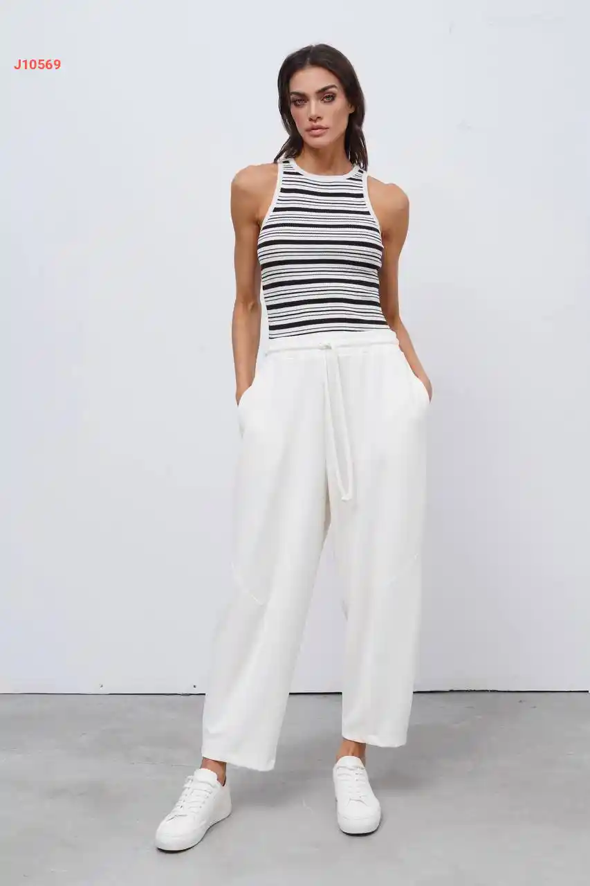 بنطال بخصر مطاط