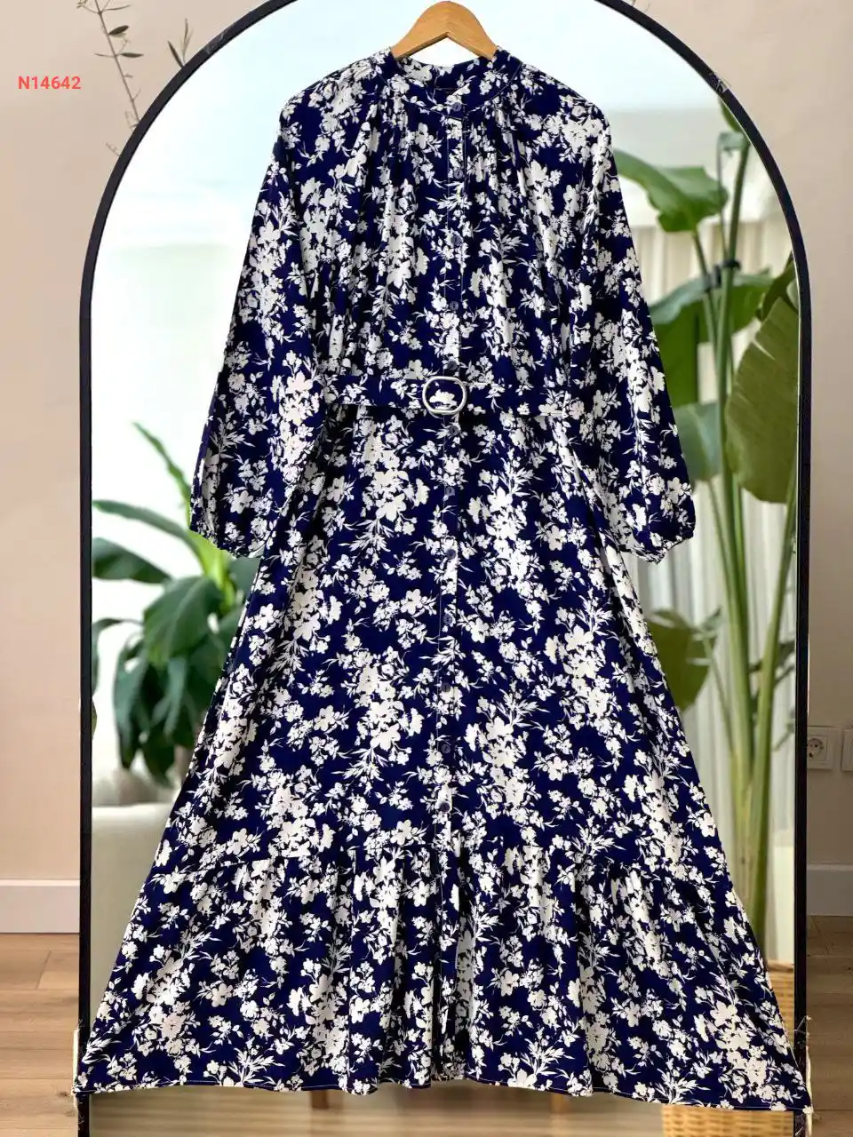 فستان طويل فيزكون منقوش