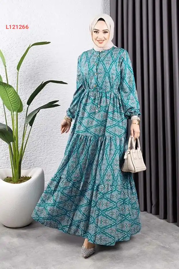 فستان فيسكون مزخرف بأربطة من ماركات جينيل