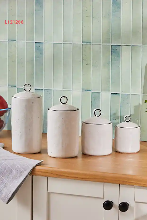 مجموعة بهارات كارسكا لينا 4 قطع مع أغطية مفرغة الهواء