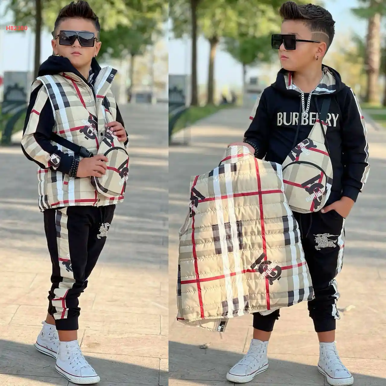 بيجامة صبياني ماركة مع فيست وحقيبة