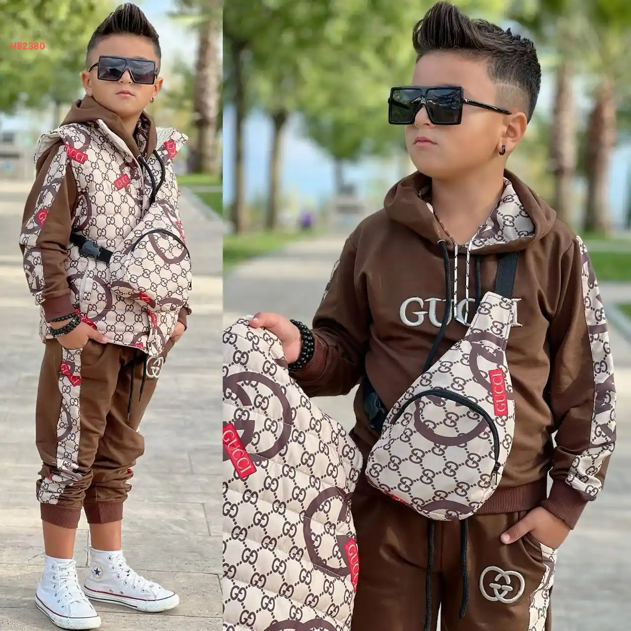 بيجامة صبياني ماركة مع فيست وحقيبة