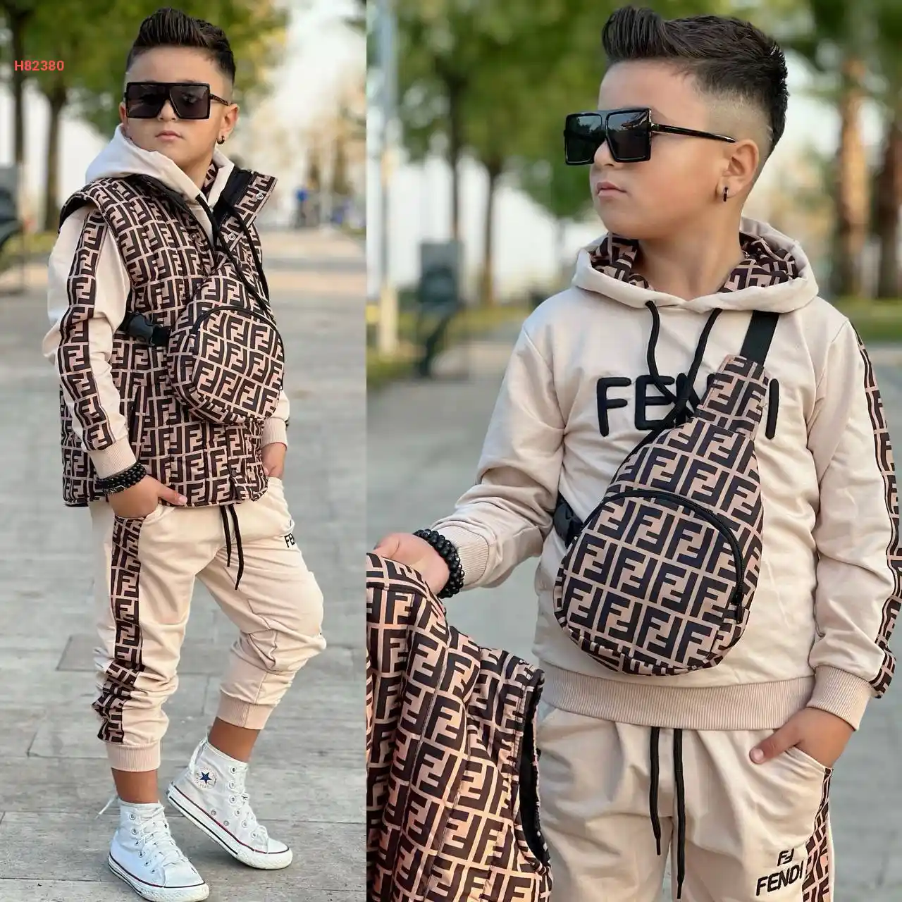 بيجامة صبياني ماركة مع فيست وحقيبة