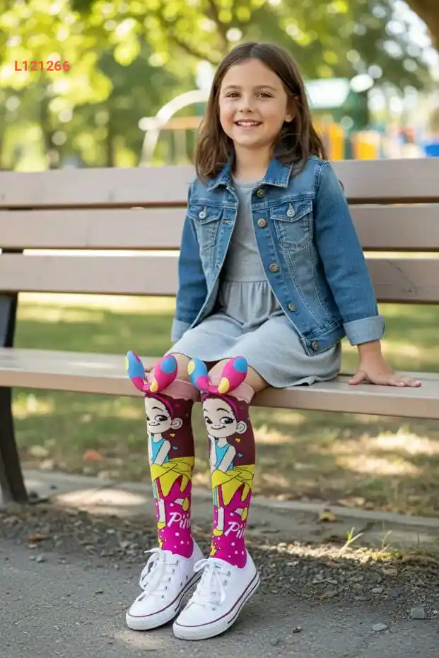 جوارب ثلاثية الأبعاد للبنات من أواير تايم (6-12 سنة)
