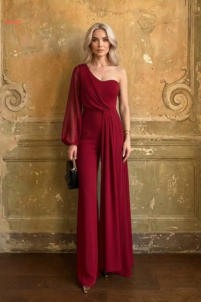 جمبسوت بكم واحد شيفون طويل