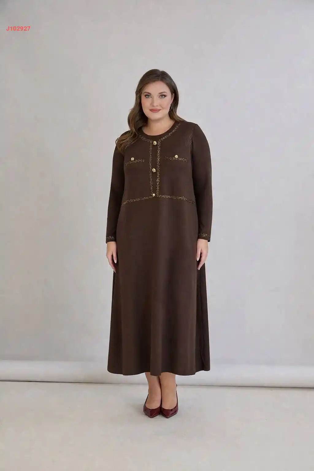 فستان كريستال طويل