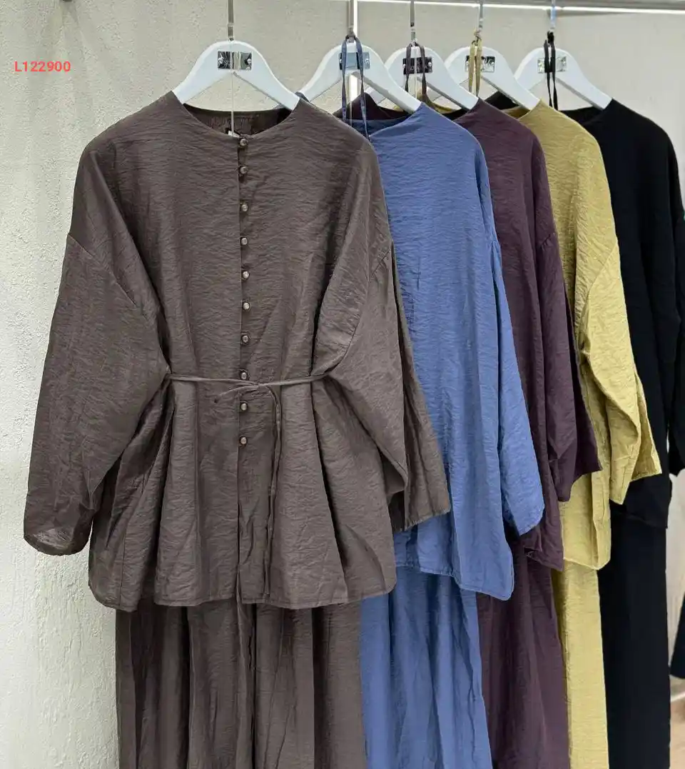 طقم بنطال وجاكيت بزنار