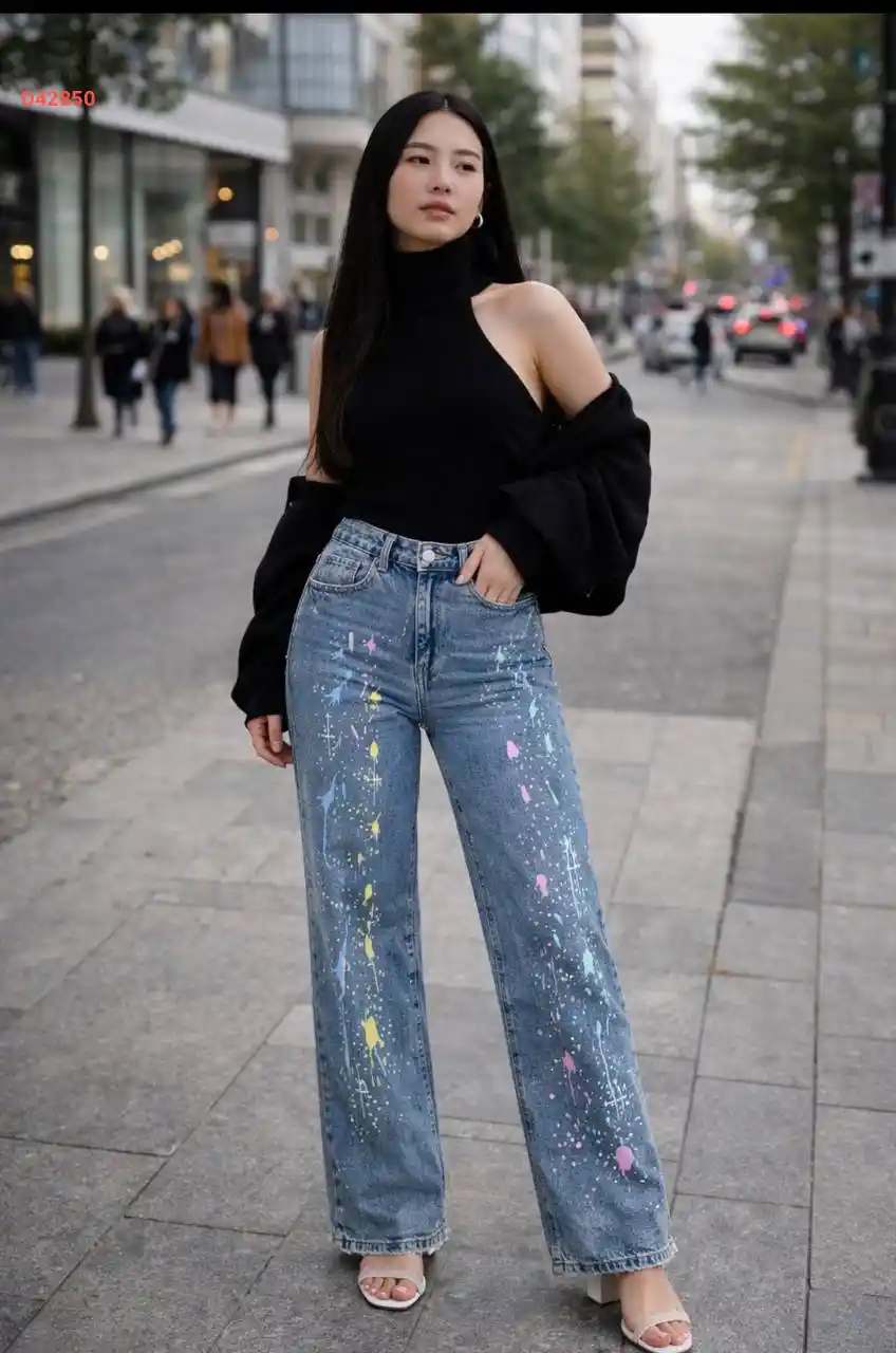 بنطال جينز مطبع