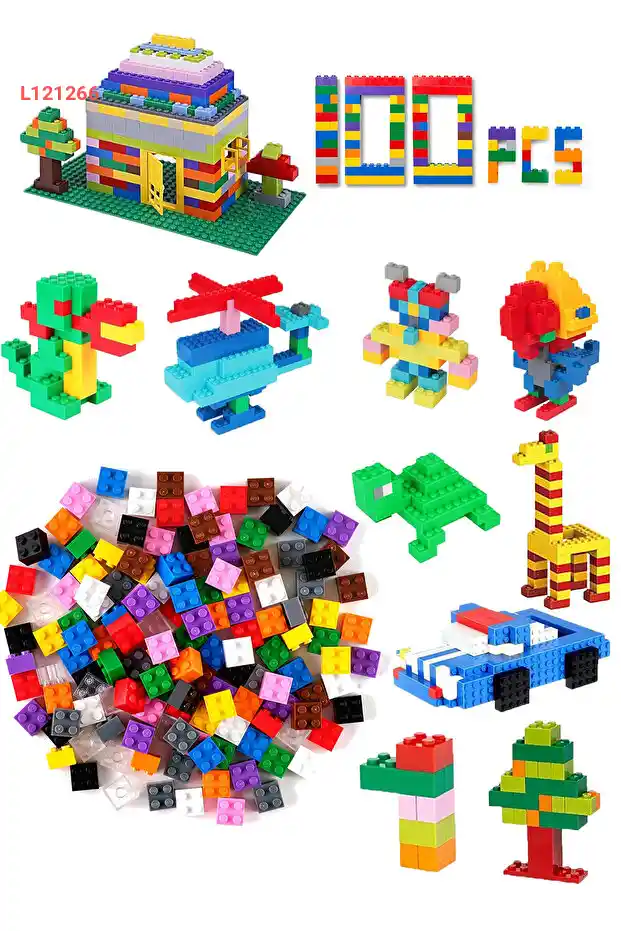 قطع تركيب تفكير ماستر 100 قطعة بألوان متنوعة - متوافقة مع 2x2 كلاسيك ومدينة