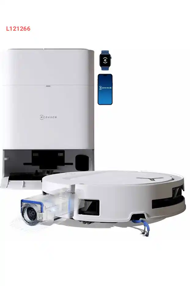 إيكوفاكس T80 أومي روبوت مكنسة وممسحة بسعة 20,000PA وتقنية ZeroTangle 3.0 مع غسيل ممسحة ساخنة عند 75° C