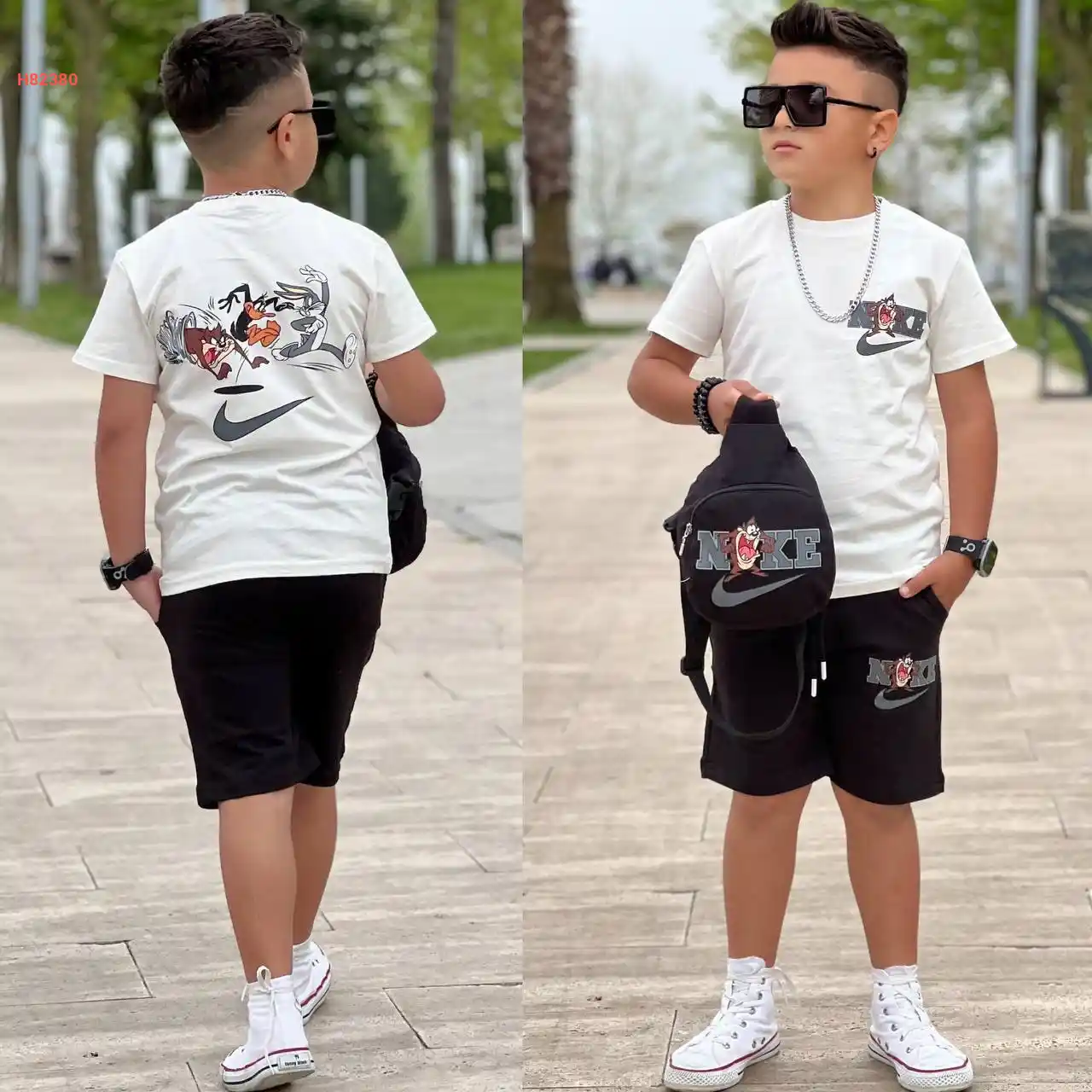 طقم شورت صبياني ماركة