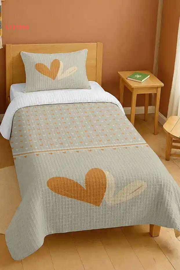 مجموعة بيكي مفردة بنقوش قلوب على شكل رمل من نسبة 100% قطن