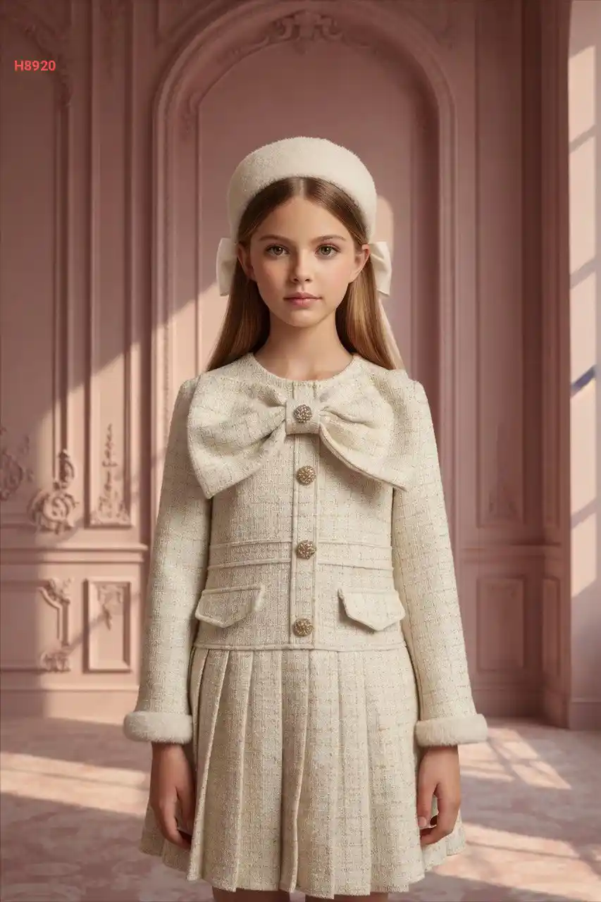 فستان بناتي شانيل بفيونكة