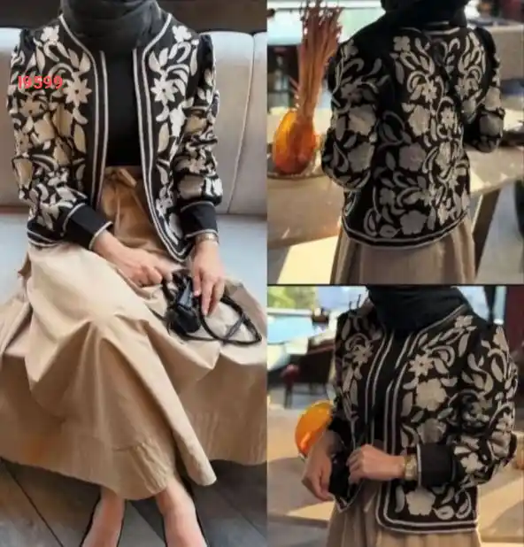 جاكيت تنورة مطرز