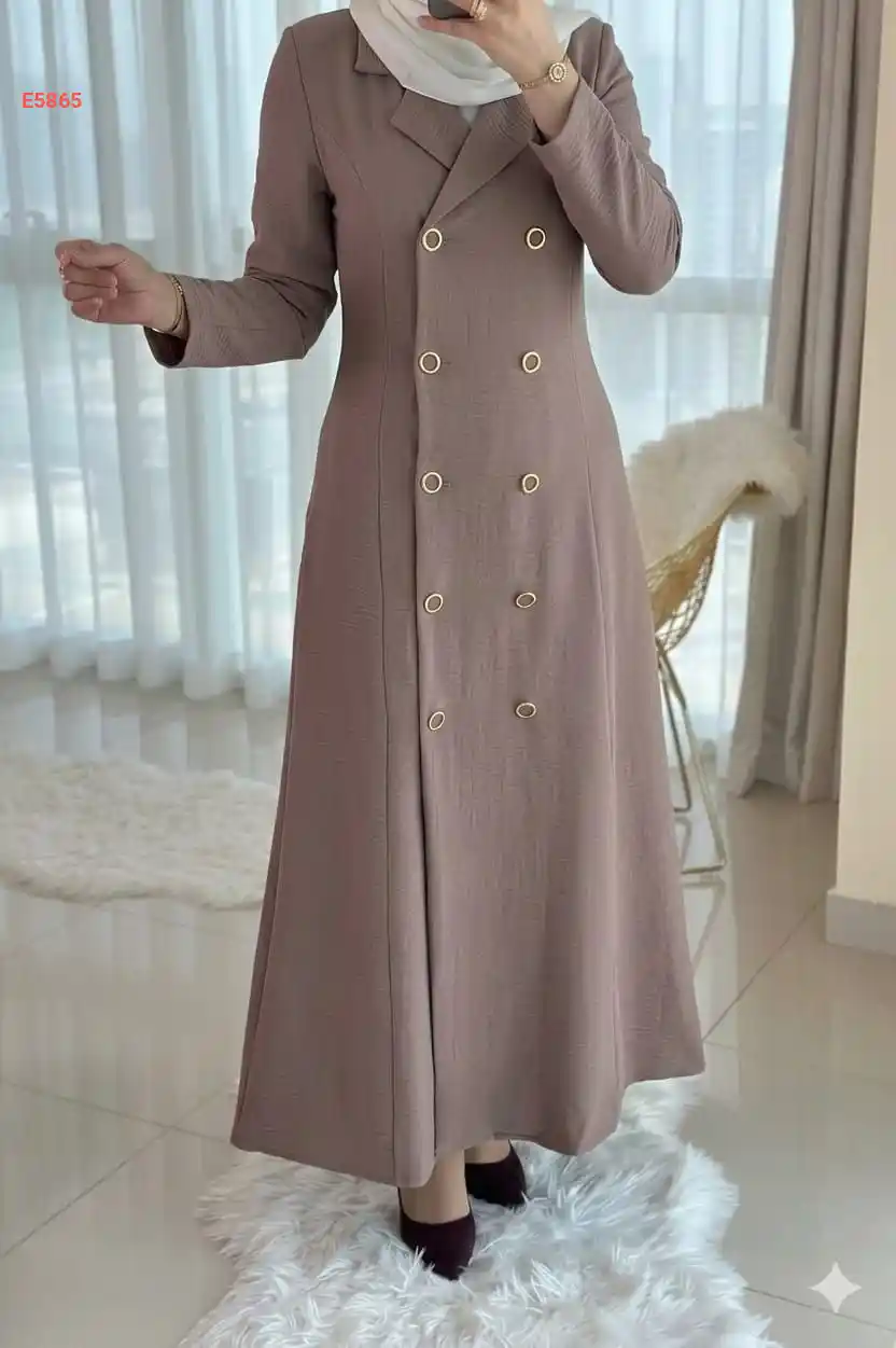 مانطو دبل مبطن بأزرار مزدوجة