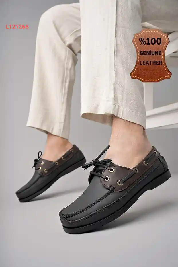 أحذية كاجوال كلاسيكية للرجال من جلد طبيعي بضمان سيدرو من موغو