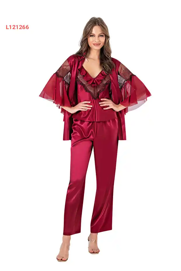 مجموعة بيجامة ساتان نسائية من موون جيرل