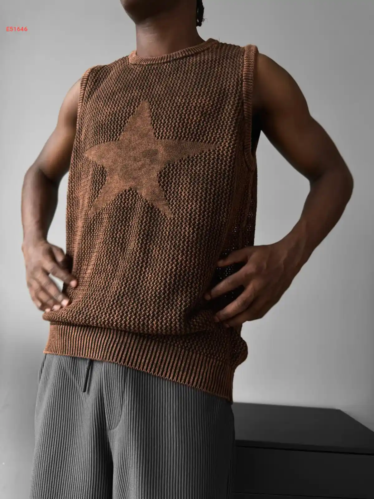 كنزة رجالي حفر تريكو