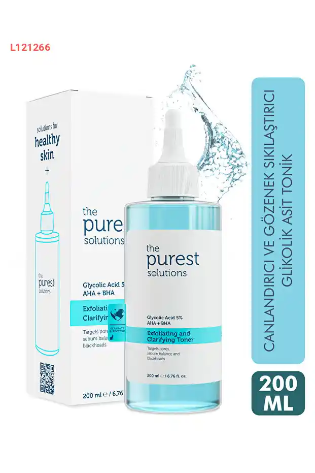 تونر حمض الجليكوليك المنعش والمق tighten المسام 200 مل
