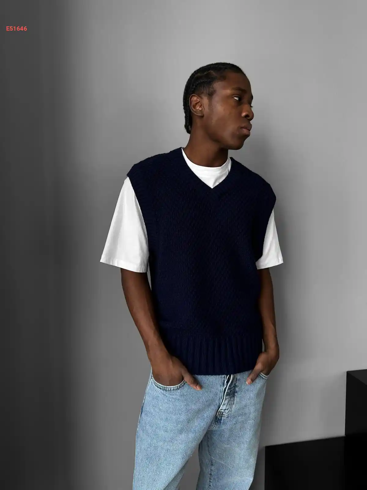 كنزة رجالي تريكو حفر