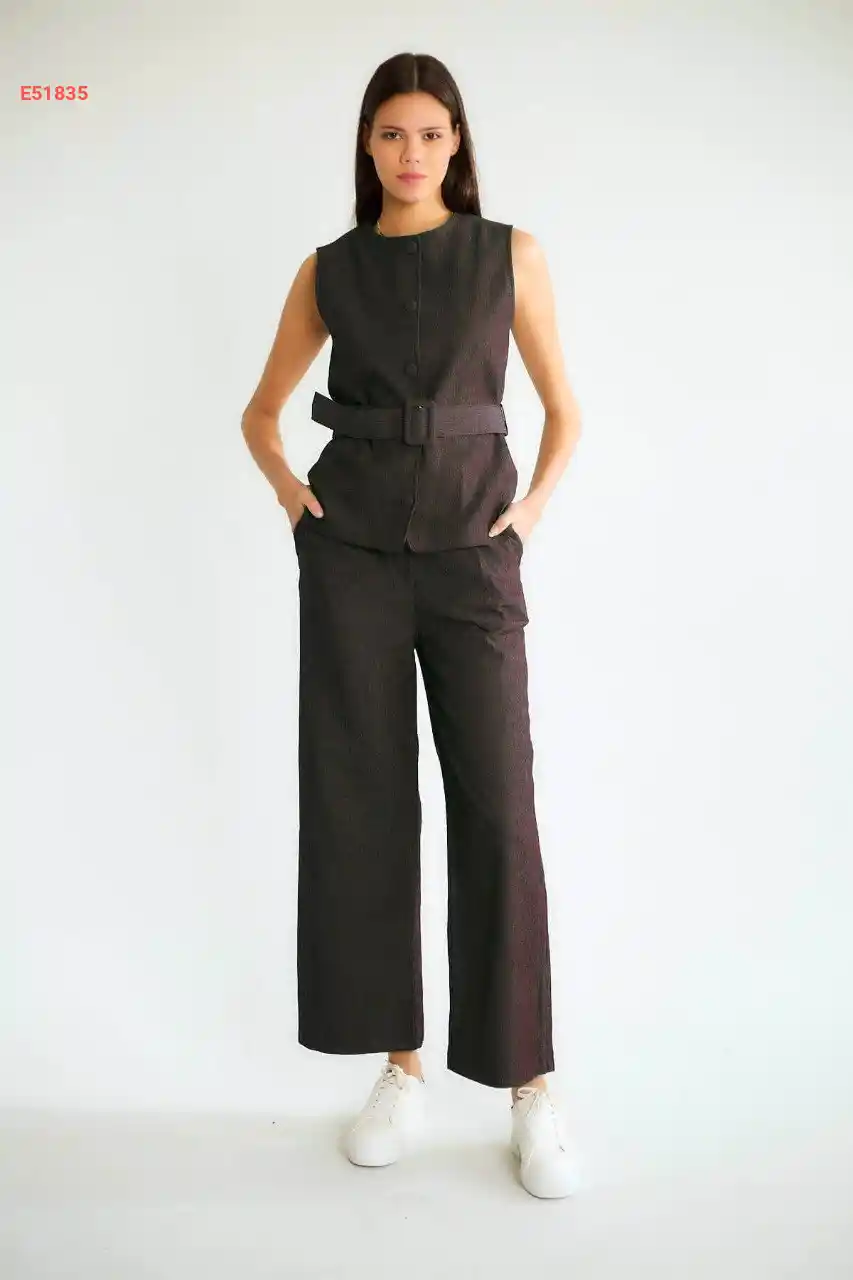 طقم بنطال ويلك مع حزام