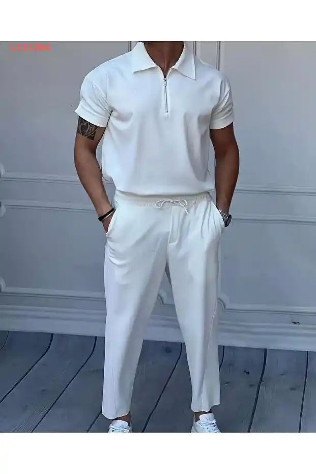 مجموعة بولوتشورت و شورت رياضي فضفاض برباط من فايركومبين