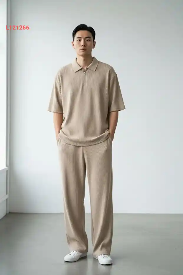 بدلة رياضية شتوية بقلنسوة رجالية بلون البيج من ألتاميرا