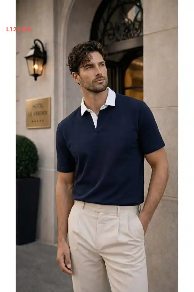 تي شيرت بولوا بيترا آرثر بقصة مريحة من قماش نوفا - كحلي