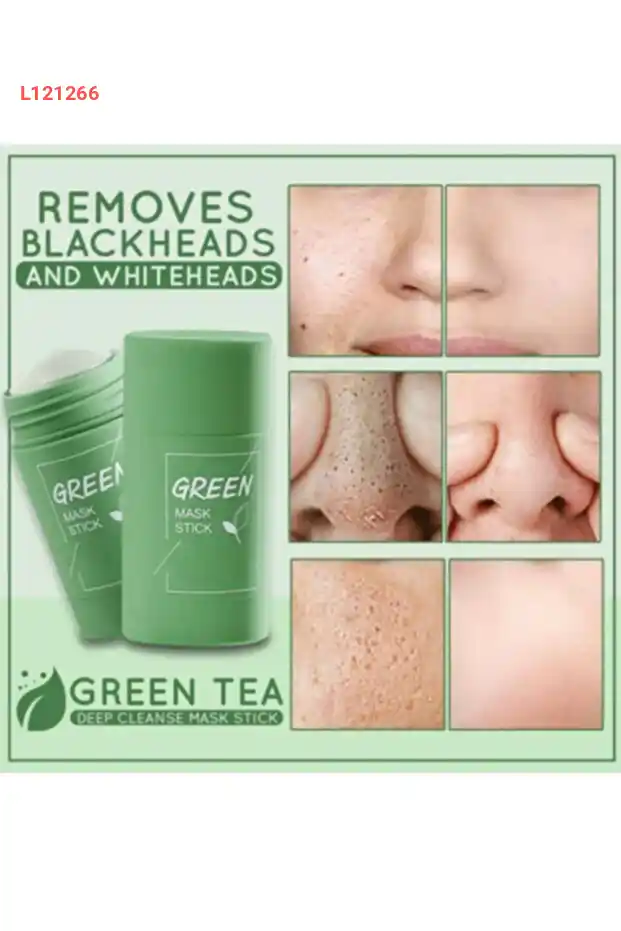 قناع عصا الشاي الأخضر لإزالة النقاط السوداء وحب الشباب